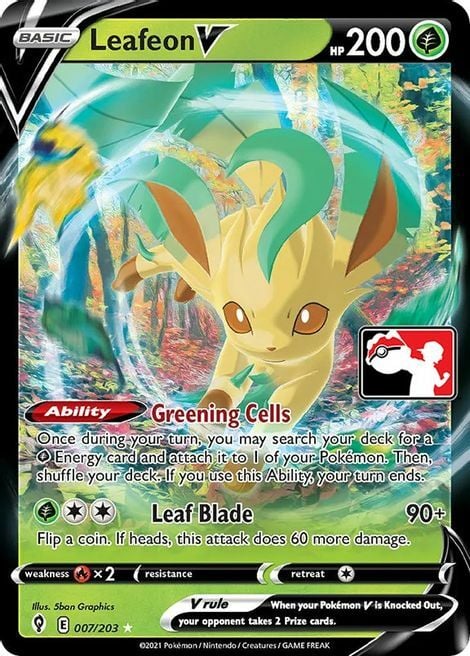 Leafeon V Card Front