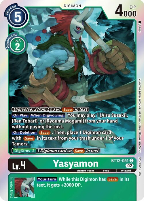 Yasyamon Card Front
