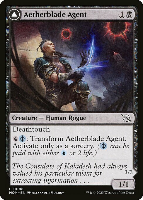 Aetherblade Agent // Gitaxian Mindstinger Card Front