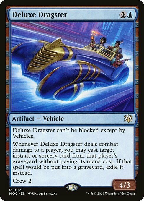 Deluxe Dragster Card Front