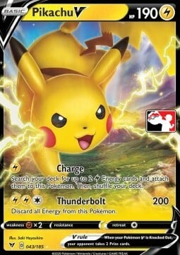 Pikachu V Card Front