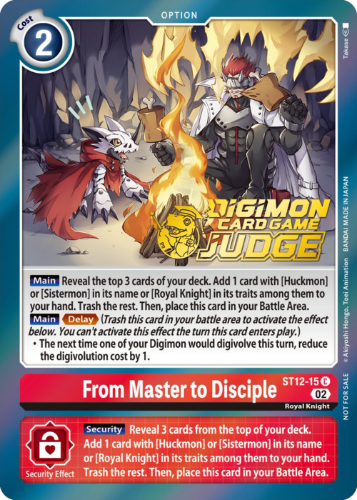 From Master to Disciple Card Front