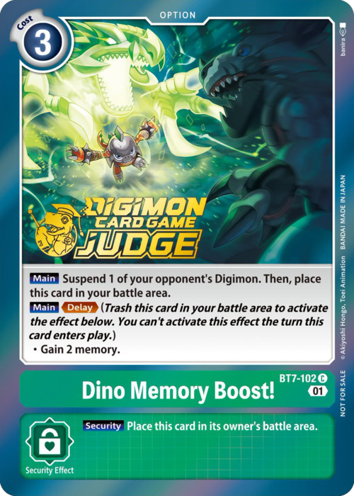 Dino Memory Boost! Card Front