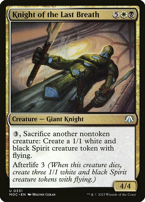 Knight of the Last Breath Card Front