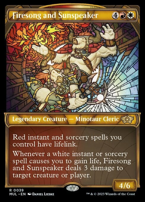 Firesong and Sunspeaker Card Front