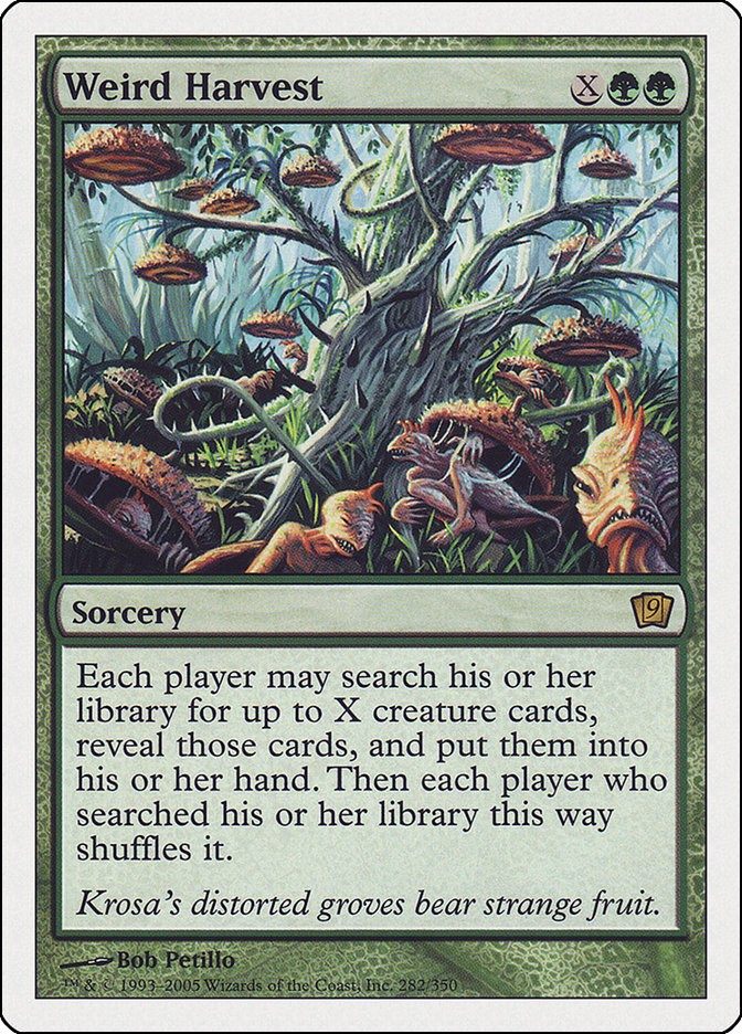 mtg strange cards Here are 14 I plan to buy from the new #MTGxMarvel set! I'm normally a pack cracking goblin, but I'm trying to be a frugal human (so I can be a and put them into his or her hand Weird Harvest Ninth Edition |
