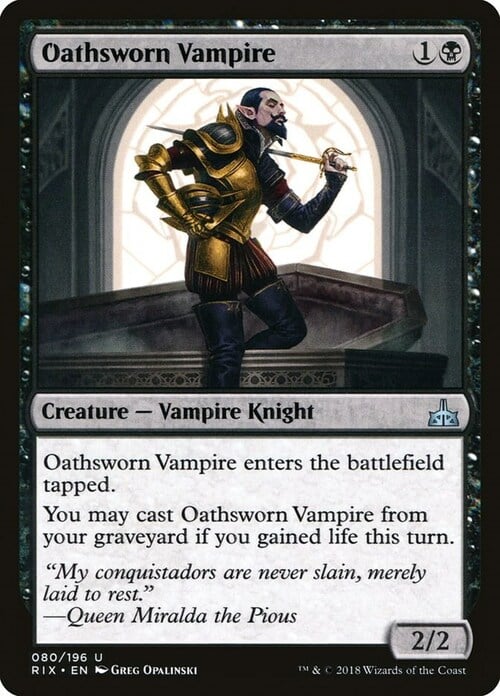 Oathsworn Vampire Card Front