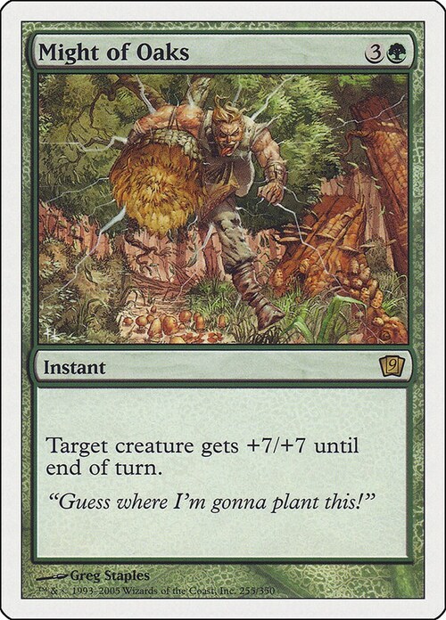 Might of Oaks Card Front