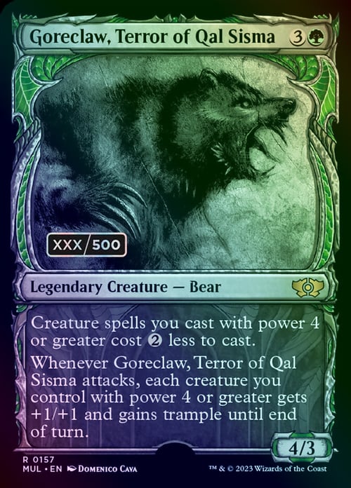 Goreclaw, Terror of Qal Sisma Card Front
