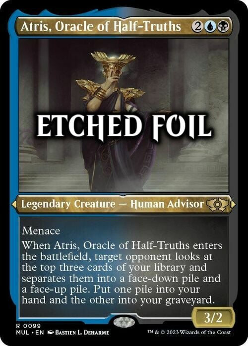 Atris, Oracle of Half-Truths Card Front