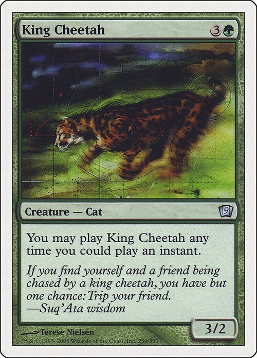 King Cheetah Card Front