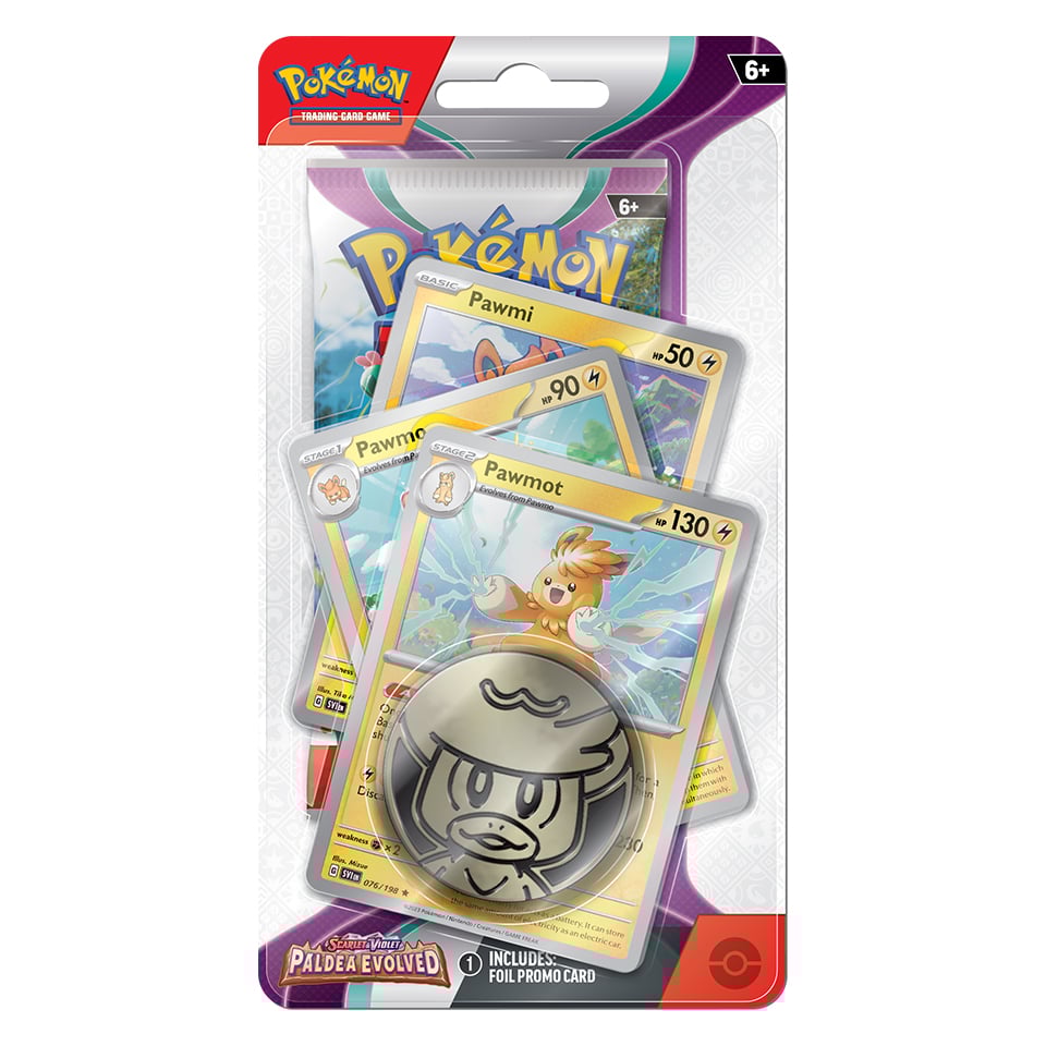 Premium Checklane Blister de Evoluciones en Paldea: Pawmot