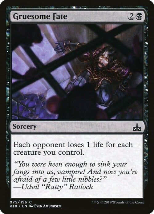 Gruesome Fate Card Front