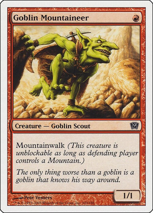 Goblin Mountaineer Card Front