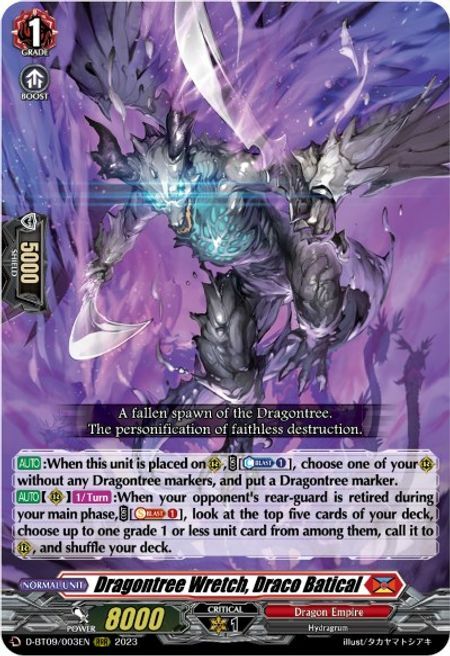 Dragontree Wretch, Draco Batical Card Front