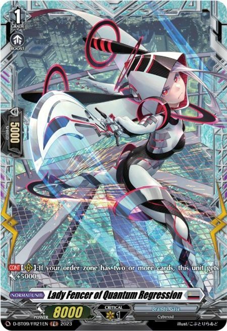 Lady Fencer of Quantum Regression Card Front