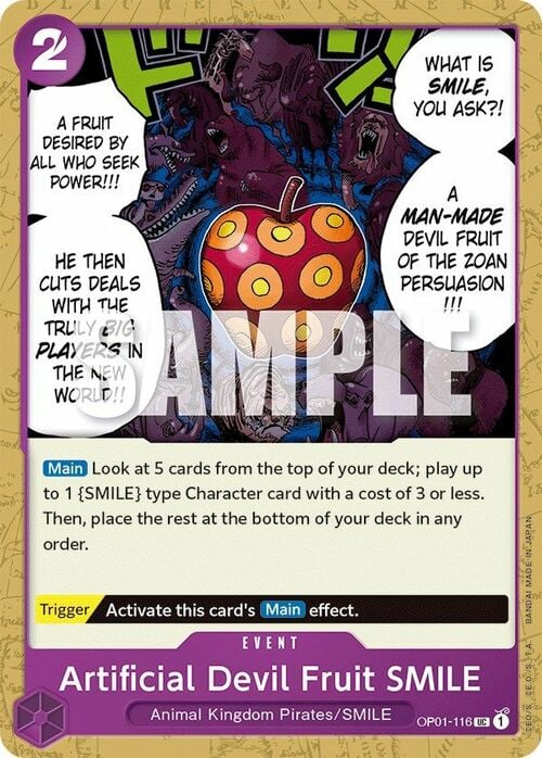 Artificial Devil Fruit SMILE Card Front