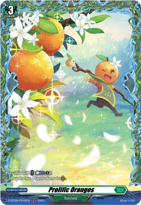 Prolific Oranges Card Front