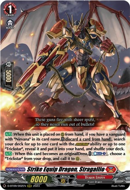 Strike Equip Dragon, Stragallio Card Front