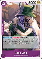 Page One · Fixed Reprint | "Activate Main" OP01-112