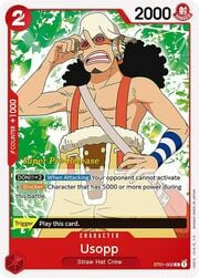 Usopp · Super Pre-Release Stamp ST01-002p