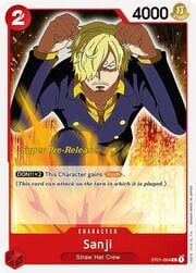 Sanji · Super Pre-Release Stamp ST01-004p