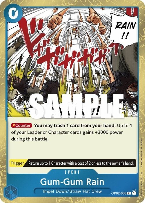 Gum-Gum Rain Card Front