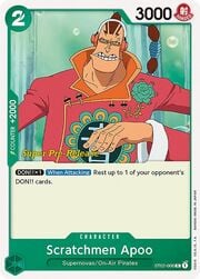 Scratchmen Apoo · Super Pre-Release Stamp ST02-008p