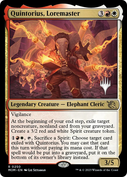 Quintorius, Loremaster Card Front