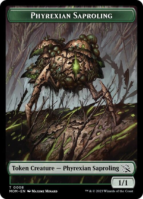 Phyrexian Saproling // Warrior Card Front