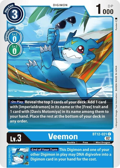 Veemon Card Front