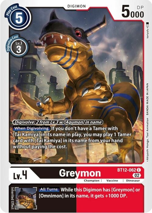 Greymon Card Front