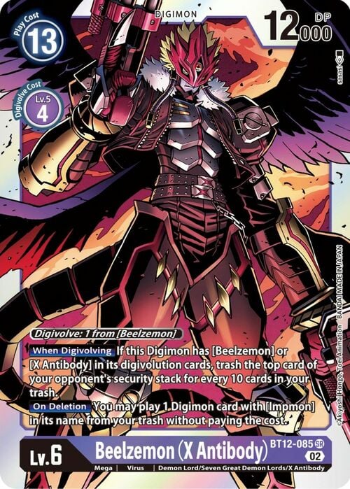 Beelzemon (X Antibody) Card Front