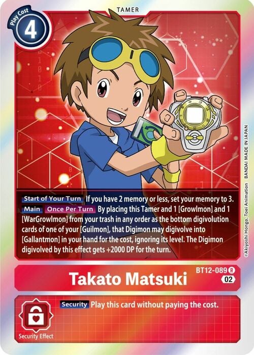 Takato Matsuki Card Front