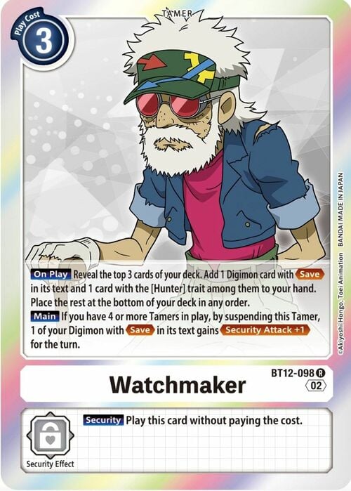 Watchmaker Card Front