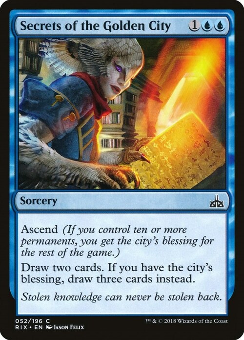 Secrets of the Golden City Card Front