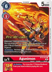 Agunimon · Pre-Release Stamped BT12-012