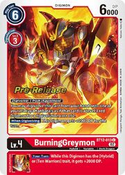 BurningGreymon · Pre-Release Stamped BT12-013