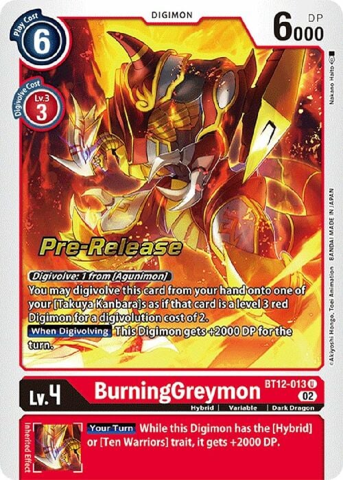 BurningGreymon Card Front