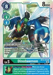 Dinobeemon · Pre-Release Stamped BT12-055