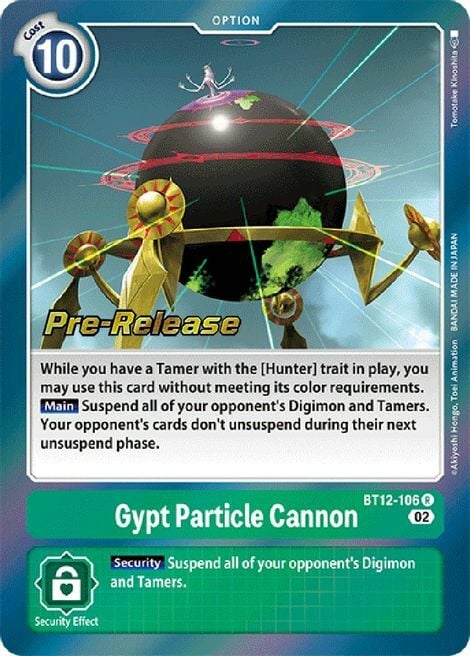 Gypt Particle Cannon Card Front