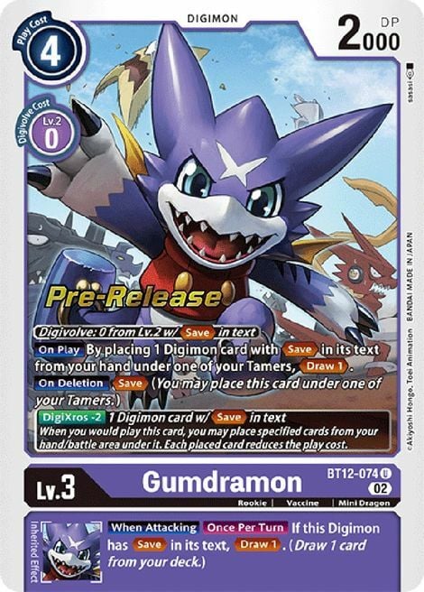 Gumdramon Card Front