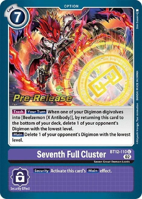 Seventh Full Cluster Card Front