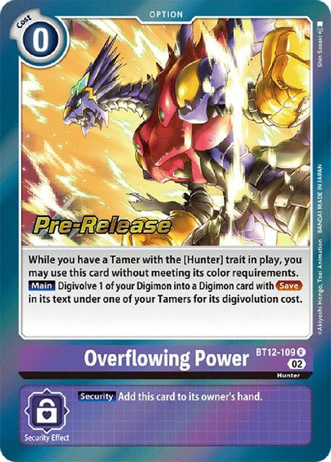 Overflowing Power Card Front