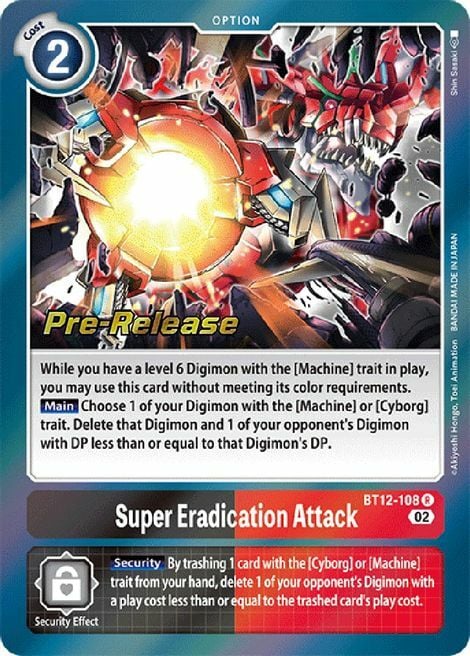 Super Eradication Attack Card Front