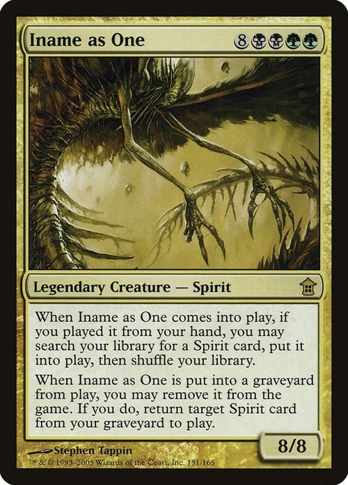 Iname as One Card Front