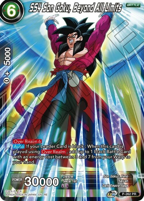 SS4 Son Goku, Beyond All Limits Card Front
