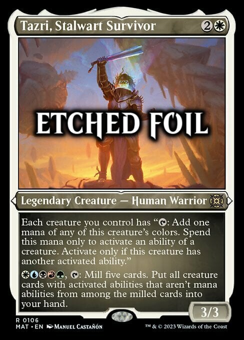 Tazri, Stalwart Survivor Card Front