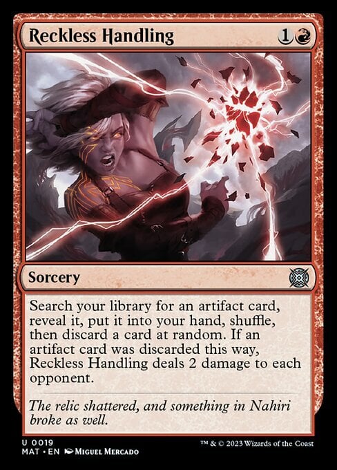 Reckless Handling Card Front