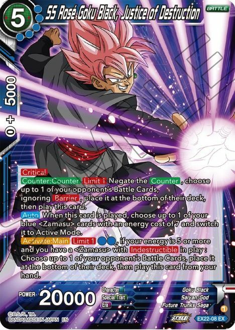 SS Rosé Goku Black, Justice of Destruction Card Front